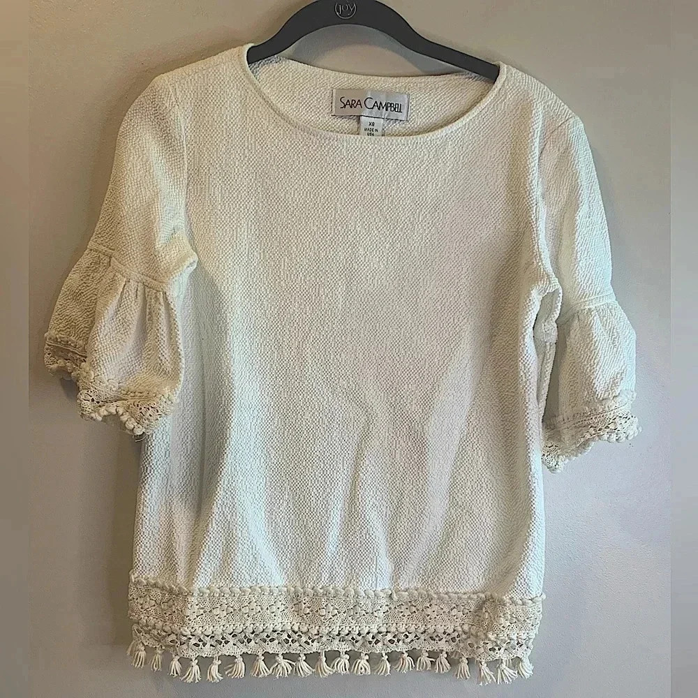 Sara Campbell Textured with Crochet details